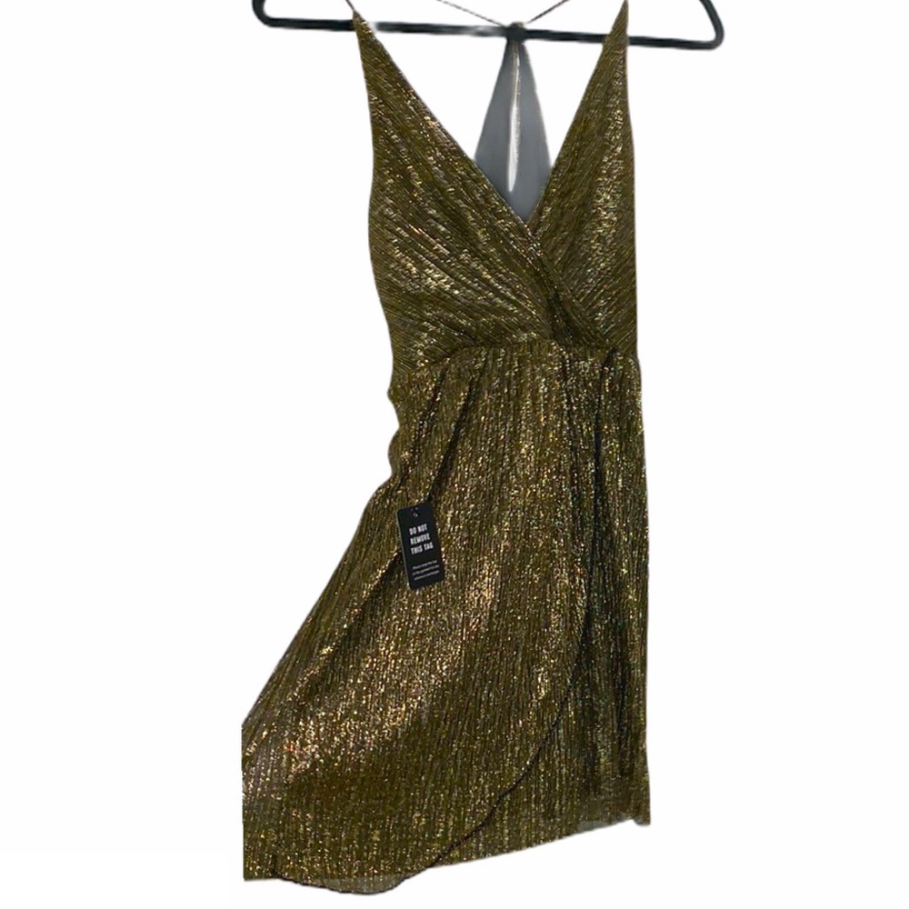 Sparkly champagne gold dress